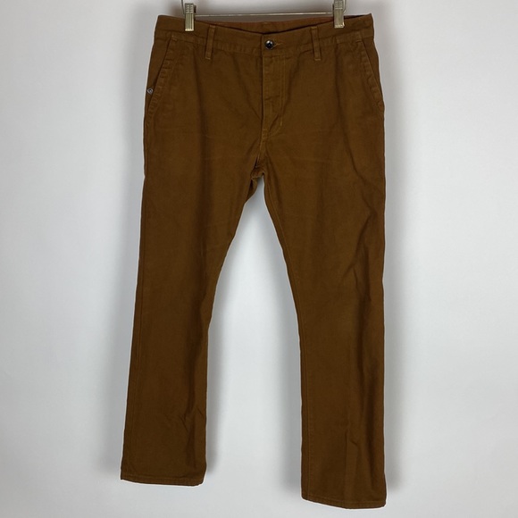 Raleigh Denim Workshop Canvas Pants Jones Fit Men’s Size 30 Brown ALTERED - Picture 1 of 14